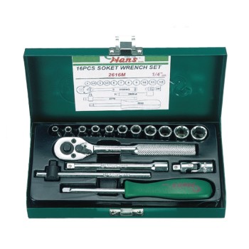 HANS TOOLS 2616-2M ГЕДОРЕ 1/4 К-Т 16Ч.4-12ММ МЕТ.КУТИЯ 12-СТЕН HANS TOOLS 2616-2M ГЕДОРЕ 1/4 К-Т 16Ч.4-12ММ МЕТ.КУТИЯ 12-СТЕН