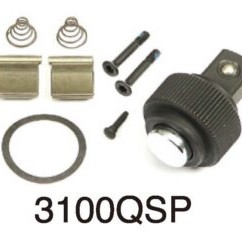 Hans Tools 3100PQ Тресчотка 3/8 36 зъба с никел с бутон