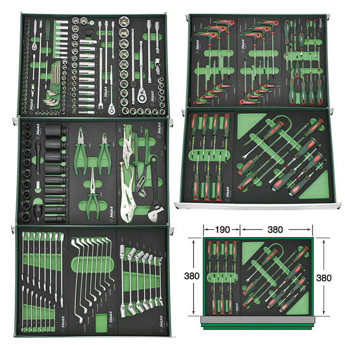 HANS TOOLS FGTT-223 КОМПЛЕКТ ИНСТРУМЕНТИ ЗА КОЛИЧКА С МЕКИ ПАНЕЛИ-223 ЧАСТИ