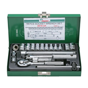 HANS TOOLS 2618M ГЕДОРЕ 1/4 К-Т 18Ч.4-12ММ МЕТ.КУТИЯ HANS TOOLS 2618M ГЕДОРЕ 1/4 К-Т 18Ч.4-12ММ МЕТ.КУТИЯ