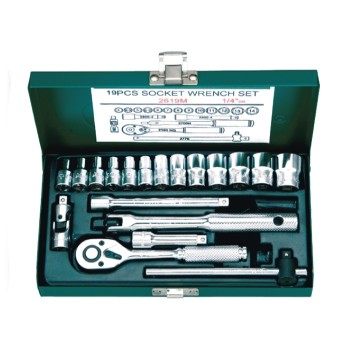 HANS TOOLS 2619M ГЕДОРЕ 1/4 К-Т 19Ч.4-14ММ МЕТ.КУТИЯ