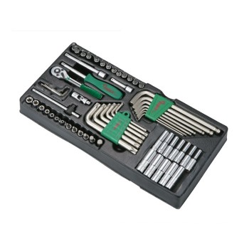 HANS TOOLS TTK-43 ГЕДОРЕ 1/4 К-Т 62Ч.С УДЪЛЖ.ВЛ.4-13ММ+ШЕСТ И ЕВР.ЗВ.