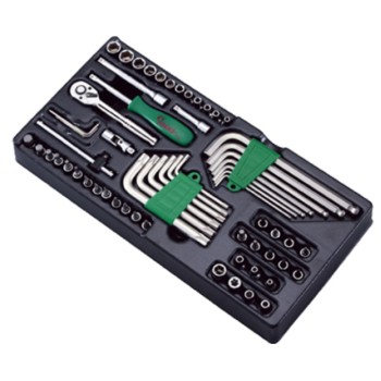 HANS TOOLS TTK-22 ГЕДОРЕ 1/4 К-Т 62Ч.4-13ММ+Г-ОБР.ШЕСТОГР.И ЕВР.ЗВЕЗДИ В КУФАР