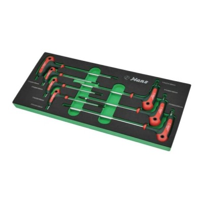 HANS TOOLS TTFK-19 К-Т ЕВР.ЗВЕЗДИ С ДРЪЖКА С ОТВОР 7Ч. С МЕК ПАНЕЛ В КУТИЯ