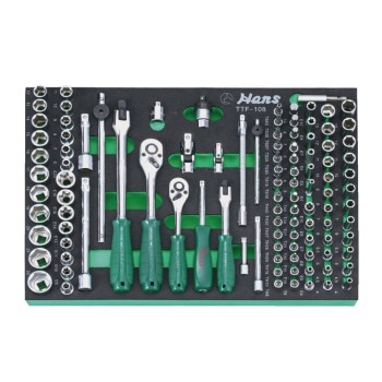 HANS TOOLS TTF-108 КОМПЛЕКТ ИНСТРУМЕНТИ ЗА КОЛИЧКА 1/4-3/8