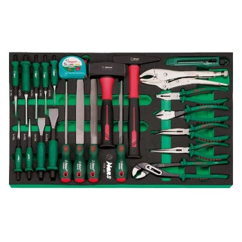 HANS TOOLS TTF-23 КОМПЛЕКТ КЛЕЩИ,СЕКАЧИ,ИЗБИВАЧИ И ПИЛИ ЗА КОЛИЧКА 23 ЧАСТИ