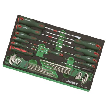 HANS TOOLS TTF-30U КОМПЛЕКТ ИНСТРУМЕНТИ ЗА КОЛИЧКА ИНБУСИ,ТОТКСОВЕ И ОТВЕРТКИ КОМПЛЕКТ 30 ЧАСТИ