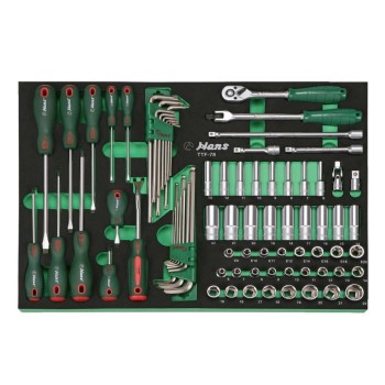 HANS TOOLS TTF-78 КОМПЛЕКТ 3/8 ИНСТРУМЕНТИ ЗА КОЛИЧКА ИНБУСИ ТОТКСОВЕ И ОТВЕРТКИ КОМПЛЕКТ 78 ЧАСТИ
